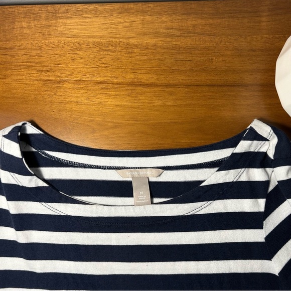 Banana Republic Striped Navy and Red Dress size M - Picture 5 of 5